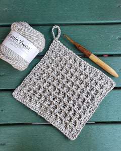 Waffley Cute Dishcloth, crochet pattern