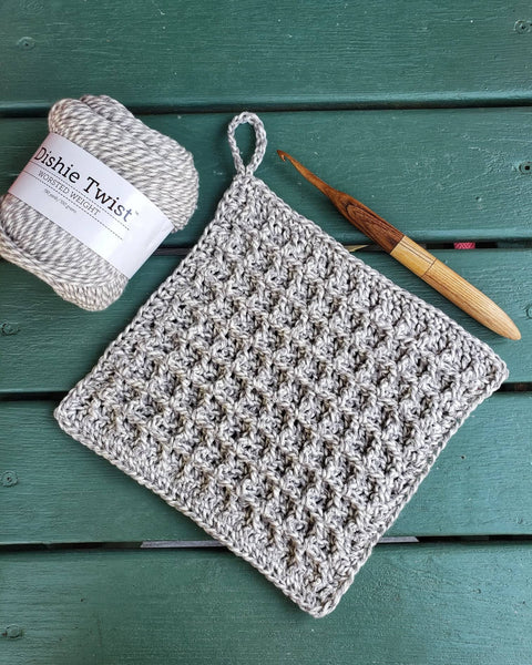 Waffley Cute Dishcloth - Crochet Pattern