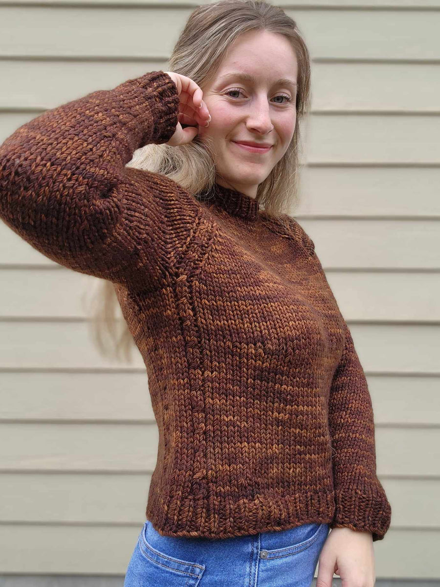Cozy Cable Raglan KNITTING PATTERN - Main Image