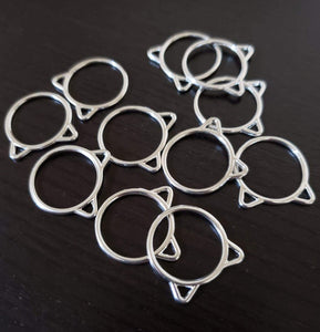 Large Cat Ear Stitch Markers - Pack of 5
