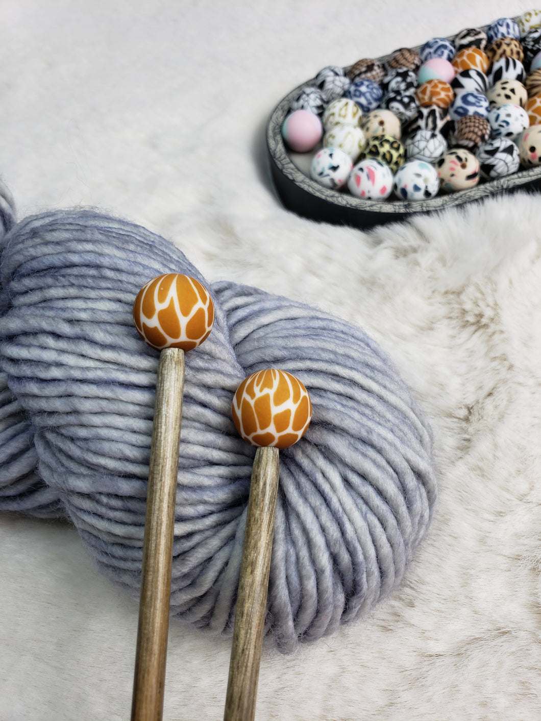 Round Animal Print/Geometric Stitch Stoppers